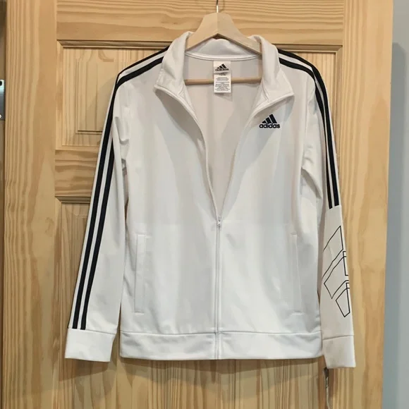 Adidas Unisex Jacket with Black Stripes - Picture 1 of 4